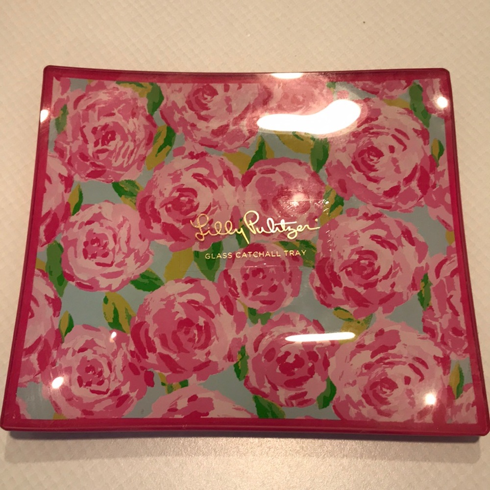 Lilly Pulitzer Glass Catchall Tray